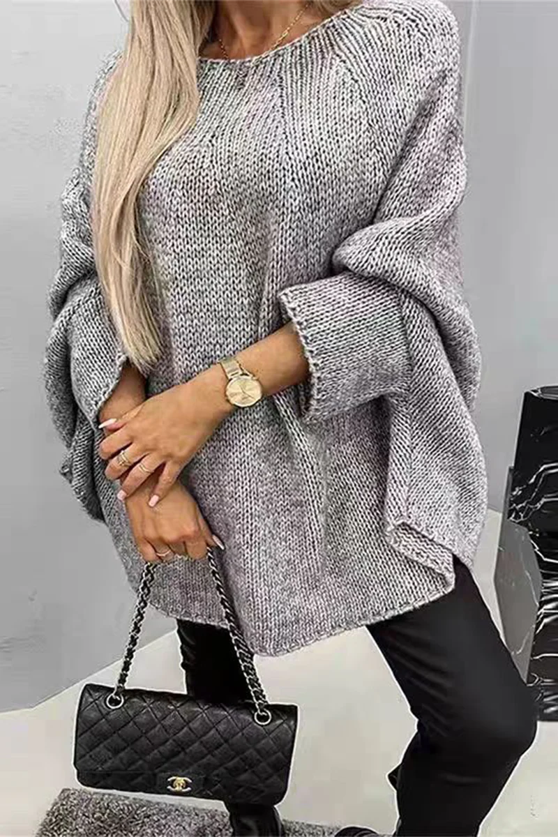 Casual Daily Patchwork O Neck Sweaters(5 Colors) - Panekey