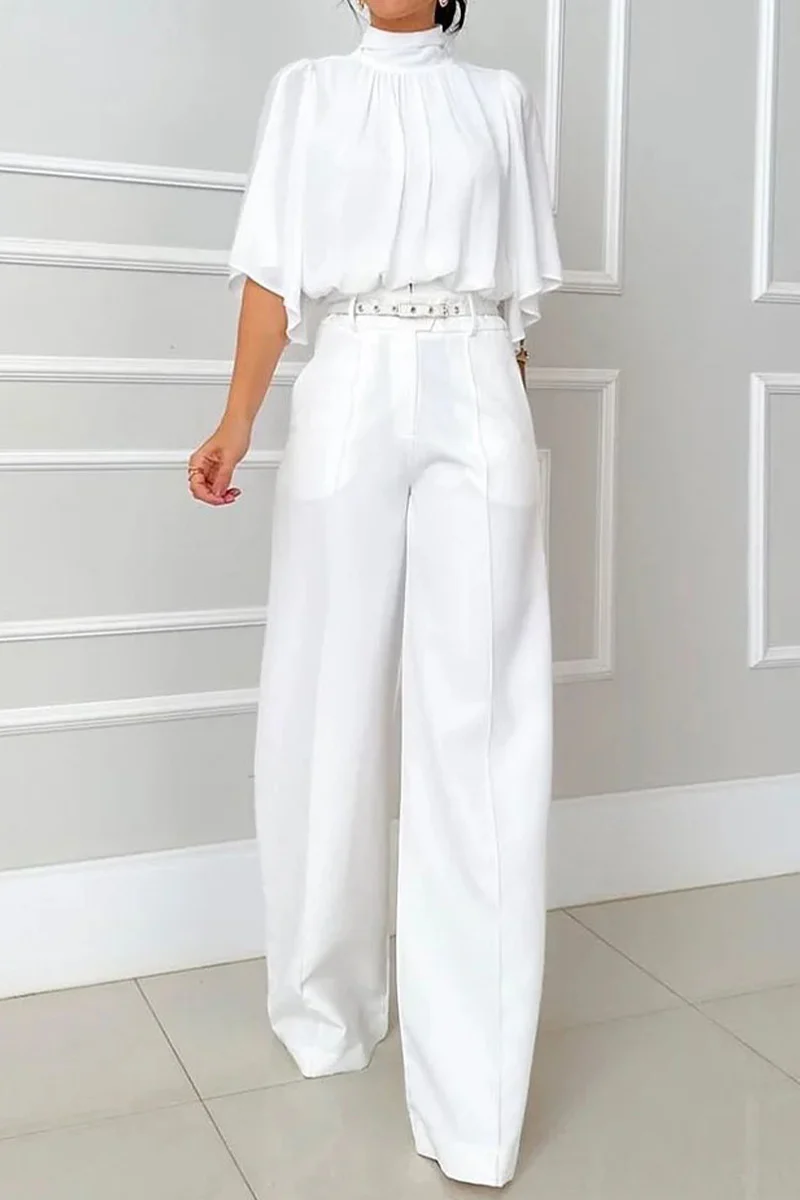 Casual Patchwork Adjustable Mandarin Collar Sleeveless Two Pieces - Panekey