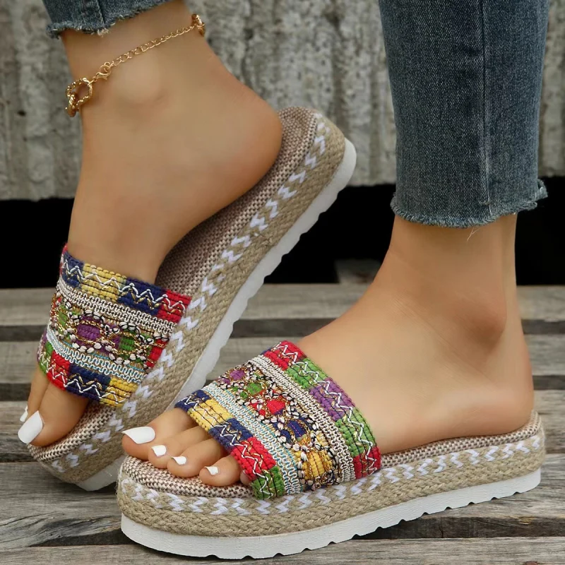 Casual Patchwork Round Comfortable Shoes - Panekey