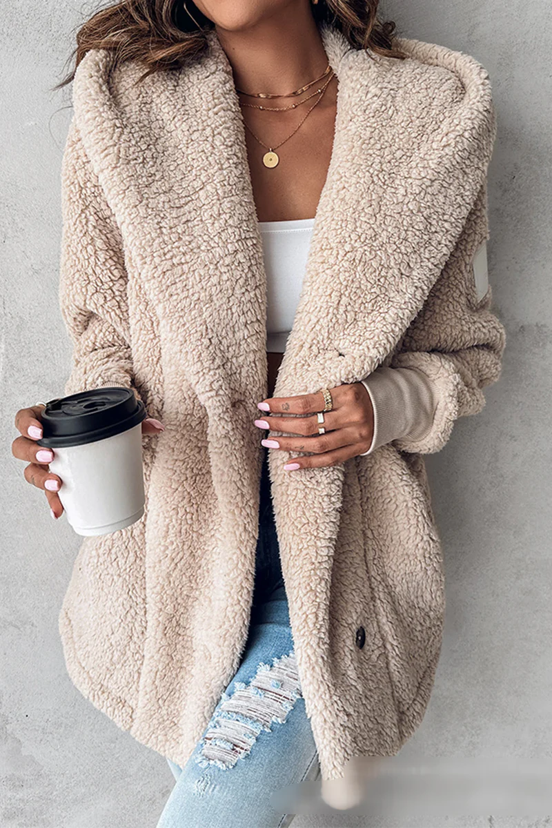 Casual Pocket Buttons Hooded Outerwear - Panekey