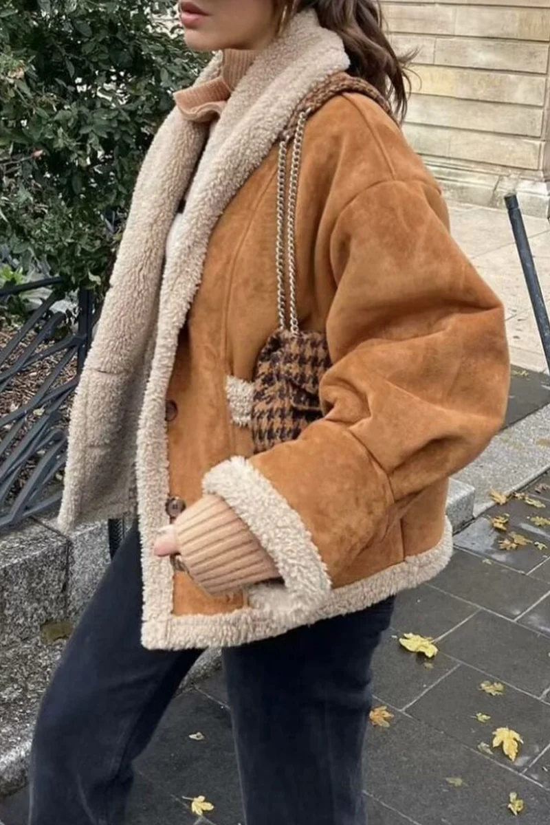 Casual Daily Pocket Buttons Turndown Collar Outerwear - Panekey